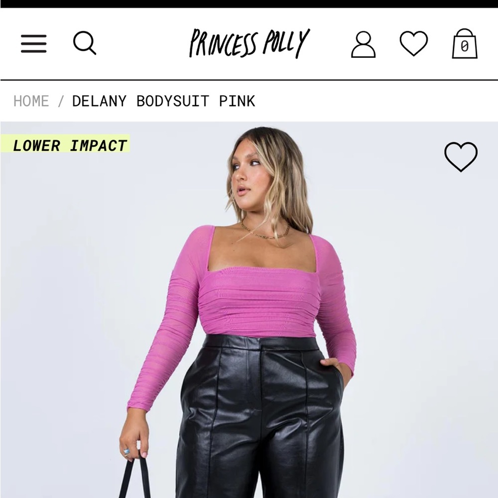 Princess polly long sleeve body suit size 4